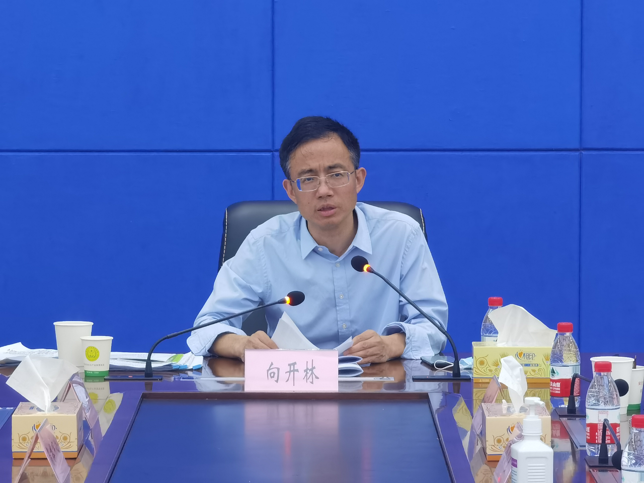 向开林主持召开县市区应急管理局长视频调度会议